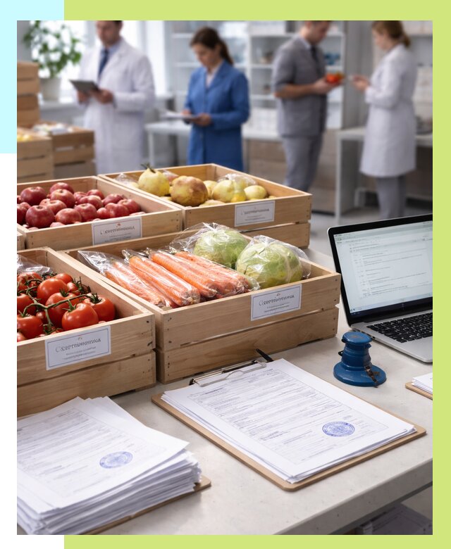Сертификация овощей и фруктов в Норильске от 8827 р. | Алешин-Нрл